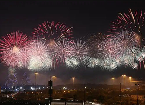 石棉县焰火晚会